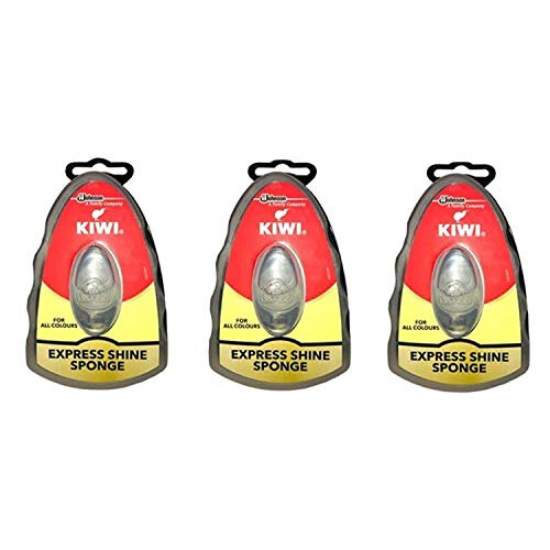 Kiwi Express Shoe Shine Sponge, 0.2 fl oz, Neutral, 3 Pack
