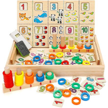 Math Wooden Toy Learning Box For Children 3 4 5 Years Old