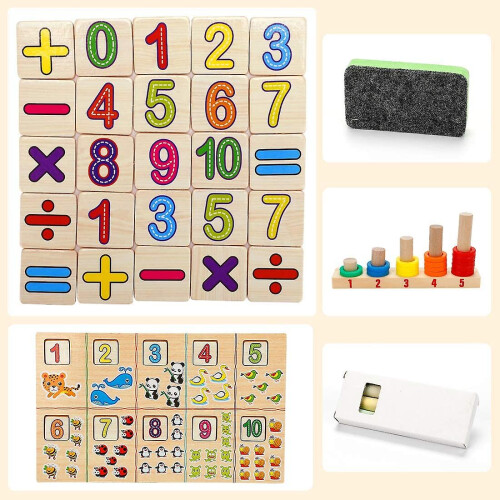 Math Wooden Toy Learning Box For Children 3 4 5 Years Old 2