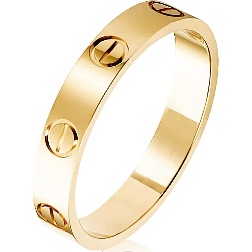 Love Rings With Screw Design Compatible Women Band Promise Rings 18k Titanium Steel Jewelry Birthday Gifts Compatible Womens Mens Valentines Day