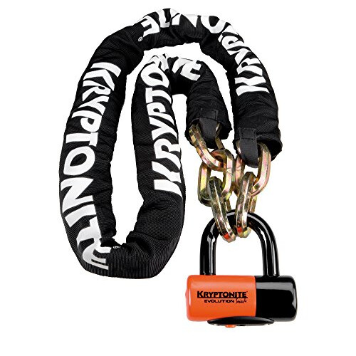 Kryptonite Kryptonite New York 1217 12mm Chain & Evolution 14mm Disc Lock , Black