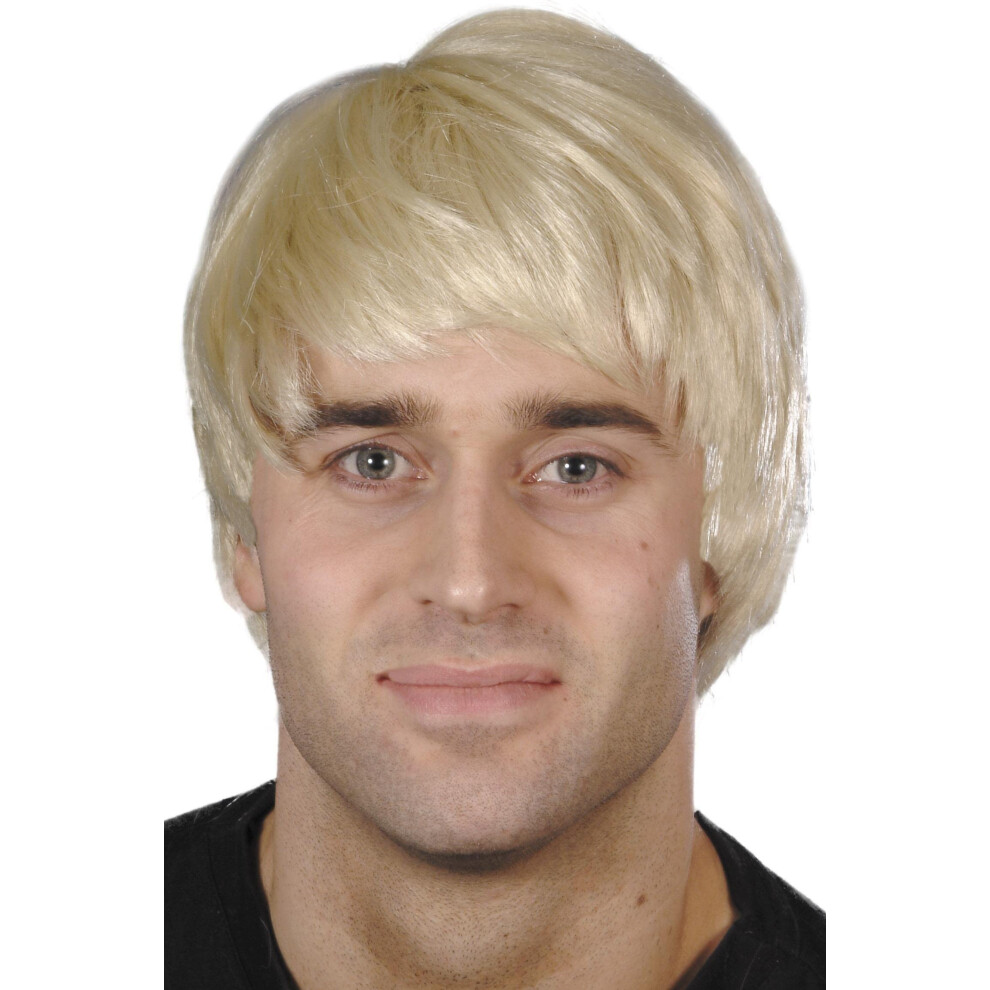 Smiffys Mens Short Blonde guy Wig, One Size, 5020570421765