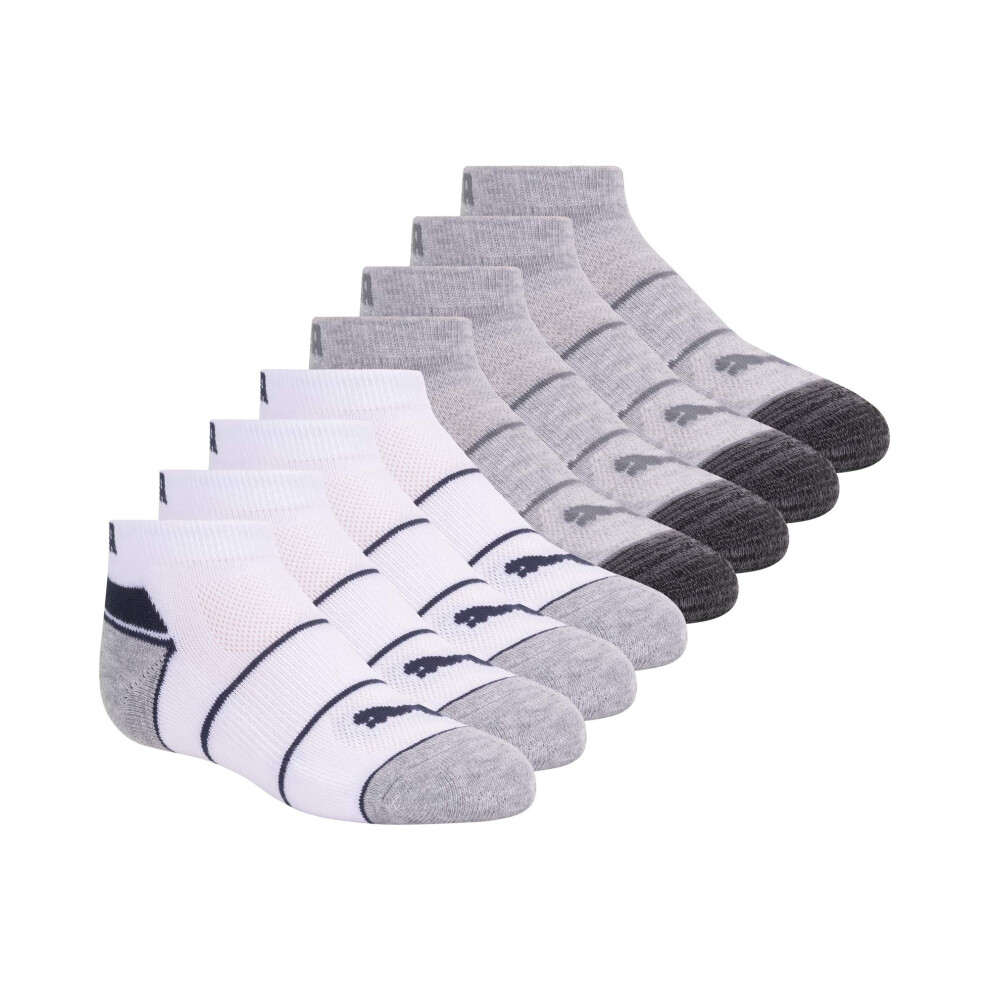 PUMA Kids 8 Pack Low cut Socks, WhiteBlue, 7-85 US