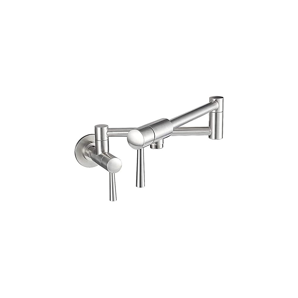 Robinet de remplissage de casserole IMLEZON en acier inoxydable, robinet d'   vier de cuisine mural commercial pliable et extensible avec trou uniq