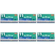 Max No. 11-1M Heftklammern für Vaimo Hefter, 6 Packungen – Ideal für Büro und Heimgebrauch, langlebig und zuverlässig