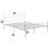 (White, Double) Metal Bed Frame with Headboard Footboard Modern 4