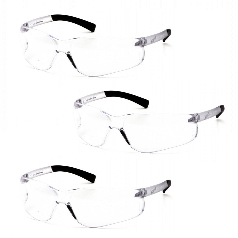 Pyramex Ztek Bifocal Reader Safety Glasses With Clear Lens S2510r25 (3 Pair) (+2.5 Lens) 814992008445