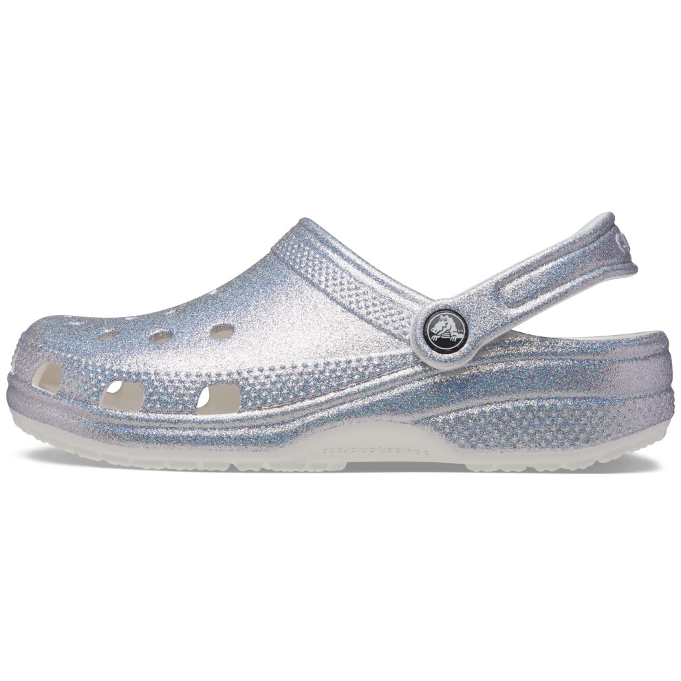 crocs Unisex-Adult classic Sparkly clogs Metallic and glitter Shoes for Women, Multi, 13 Women11 Men