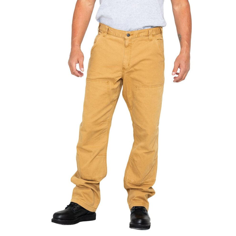 carhartt mens Rugged Flex Relaxed Fit Double-front Utility Work Pants, Hickory, 42W x 34L US