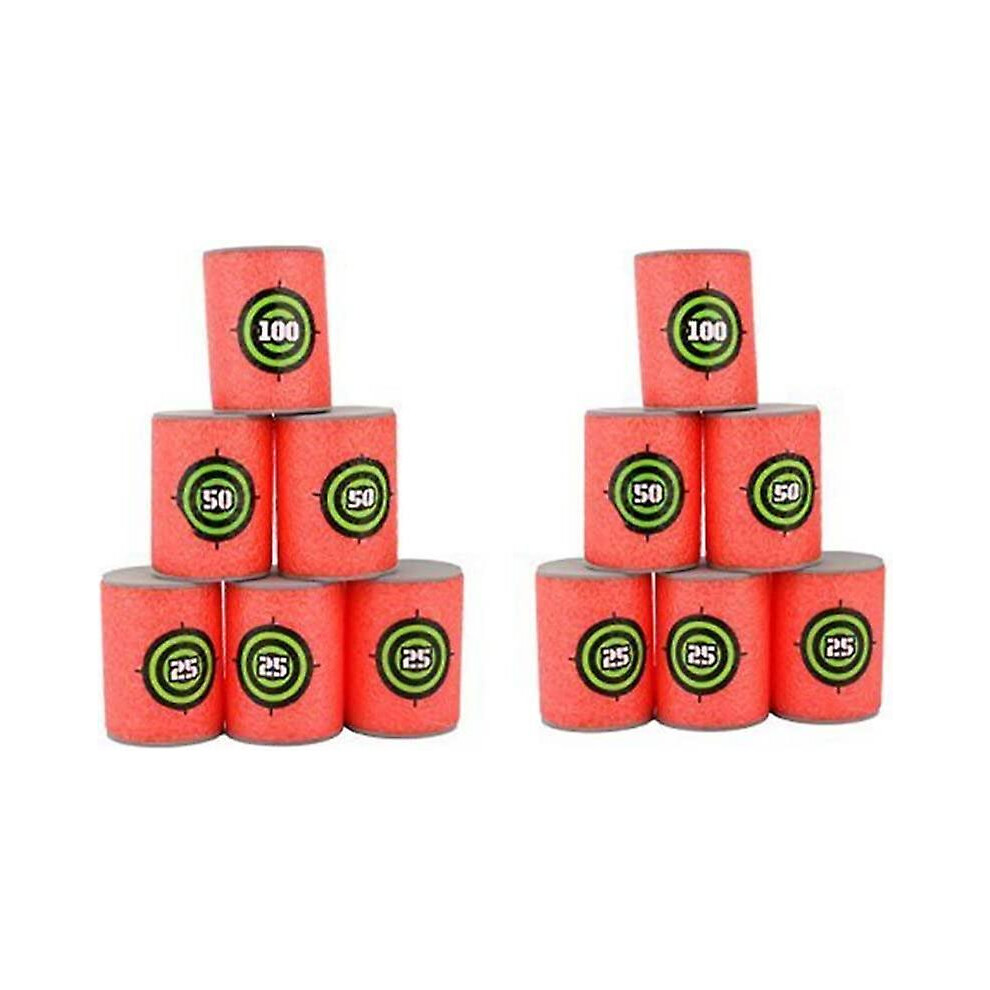 12pcs Soft Foam Target Cans For Nerf Guns Games
