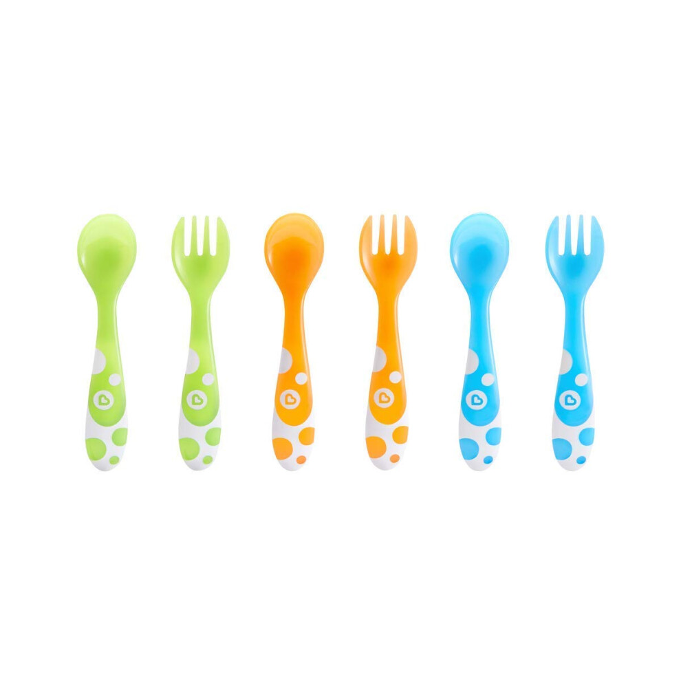 Munchkin 011454 Multi-coloured Forks and Spoons Set of 6