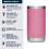 YETI Rambler Jr. 12 oz Μπουκάλι Παιδιών, με Καπάκι Στραγγίσματος, Ροζ Λιμάνι 2