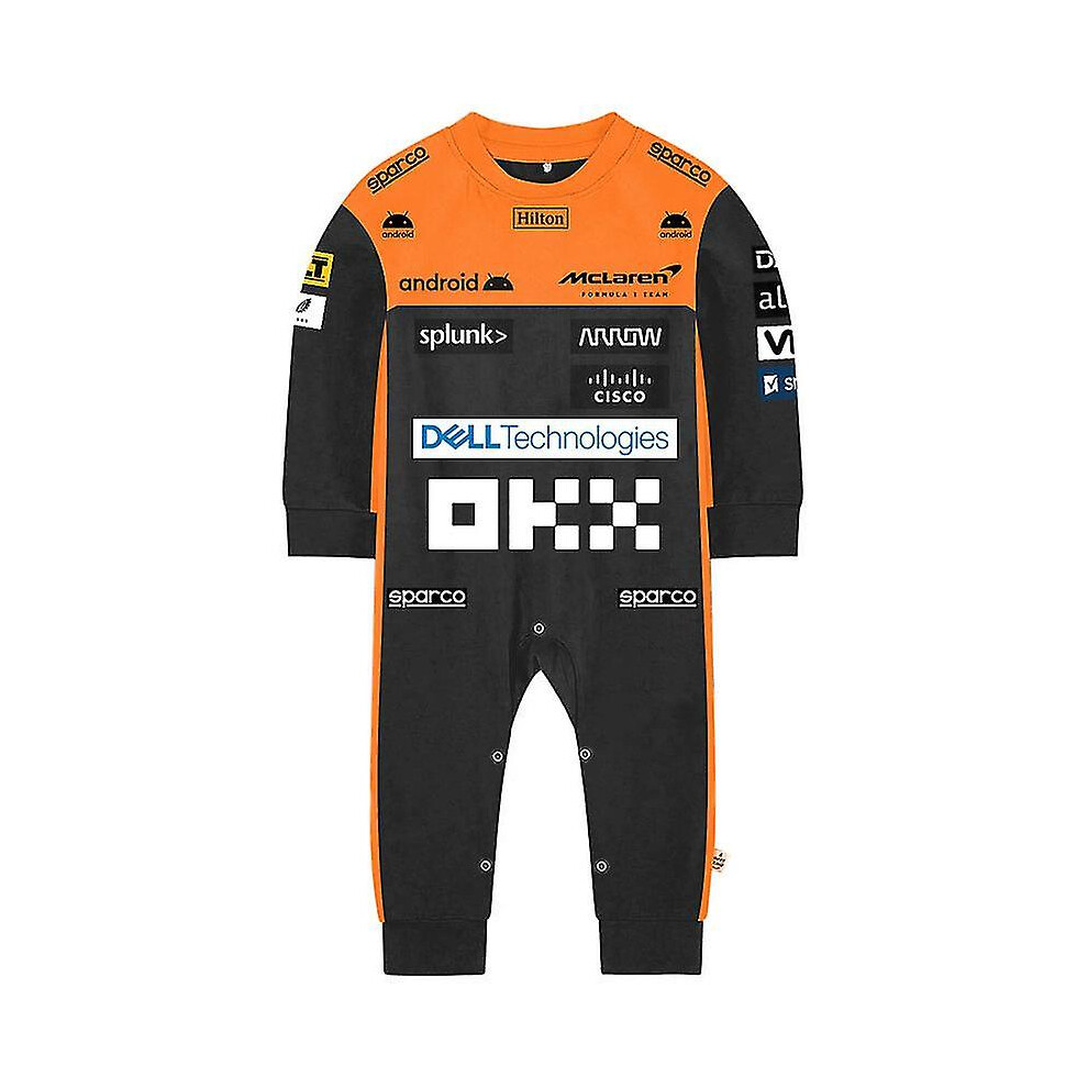 (WCLTY-200, 9M) Tib 2023 New Season  F1 Mclaren Baby Jumpsuit Formula One Team Racing Car Gulf Boy Girl Kids Romper Spring Cool Babies Clothes