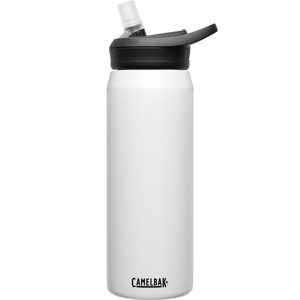 CamelBak Eddy+ Water Bottle with Straw 25 oz - Insulated Stainless Steel, White