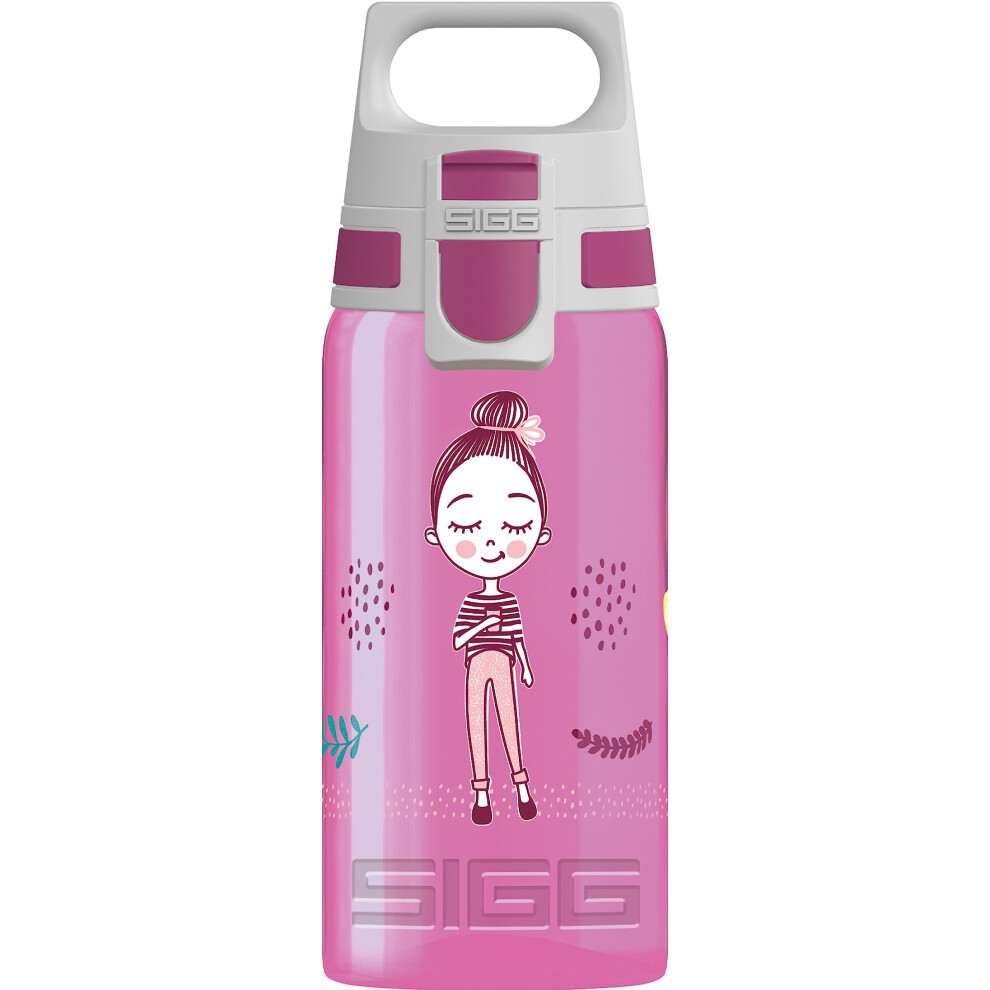 SIgg - Kids Water Bottle - Viva One girls Way - Leak-Proof Lid - Dishwasher - Bpa Free - Sport and Bike - One Hand childrens Drink Bottle - 17 Oz