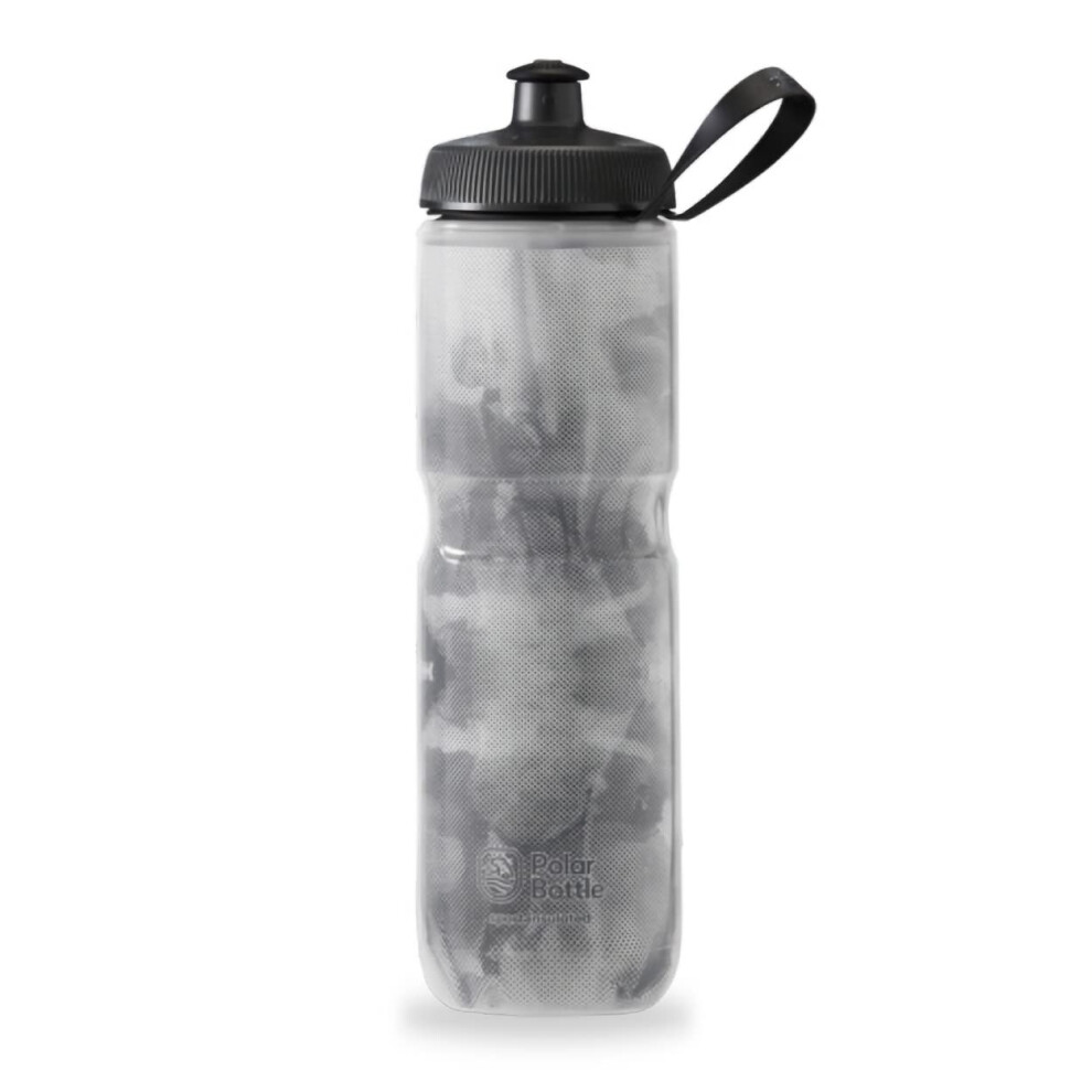 Polar Bottle Sport Insulated Water Bottle - BPA-Free, Sport & Bike Squeeze Bottle with Handle (Fly Dye - Monochrome, 24 oz)