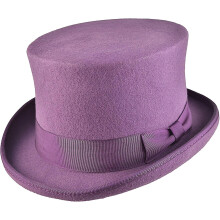 (Purple, XXL) Hand Made Wool Top Hat Satin Lined Small To Xxl
