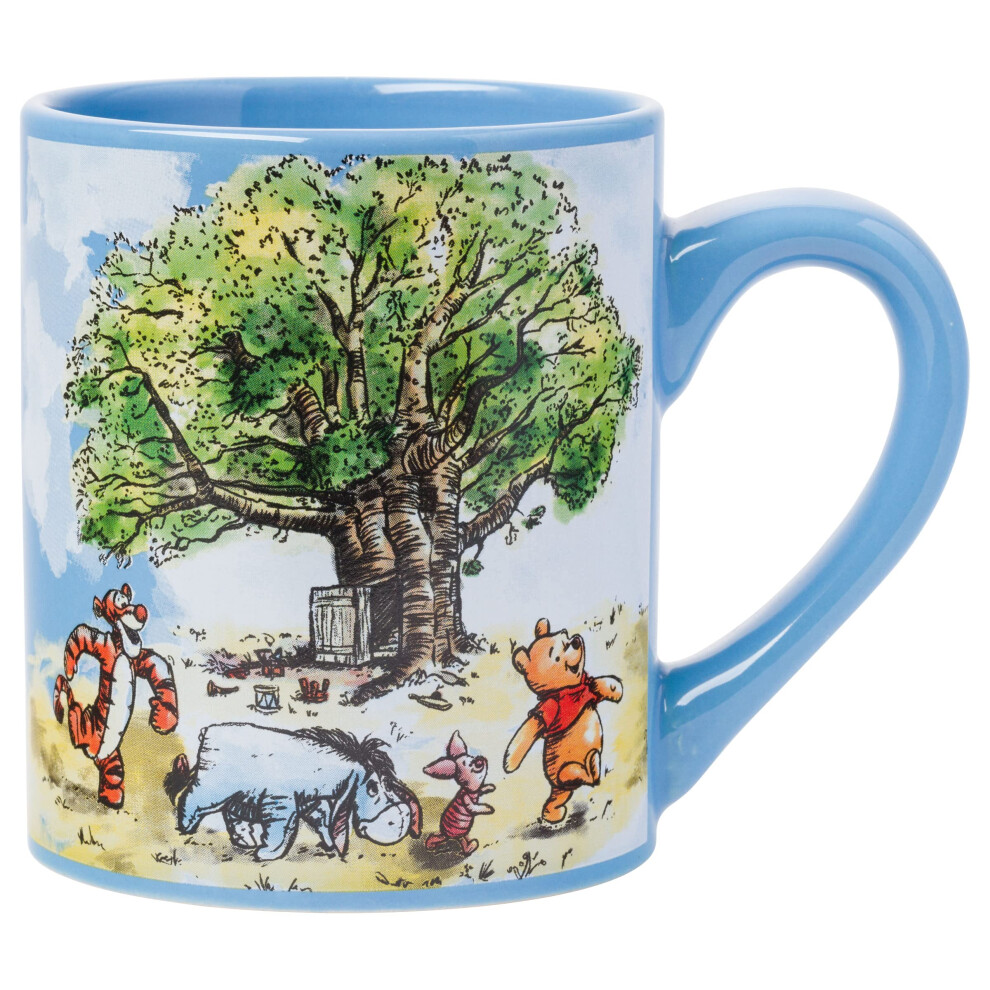 Silver Buffalo Winnie the Pooh group Walk ceramic coffee Mug, 14 Ounces