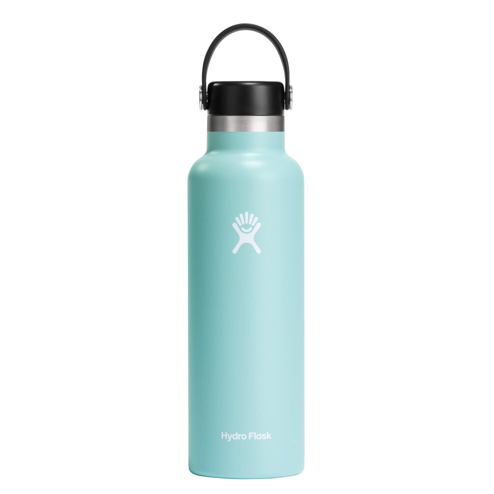 Hydro Flask 21 oz Standard Mouth with Flex cap Stainless Steel Reusable Water Bottle Dew -AVacuum Insulated, Dishwasher Safe, BPA-Free, Non-Toxic