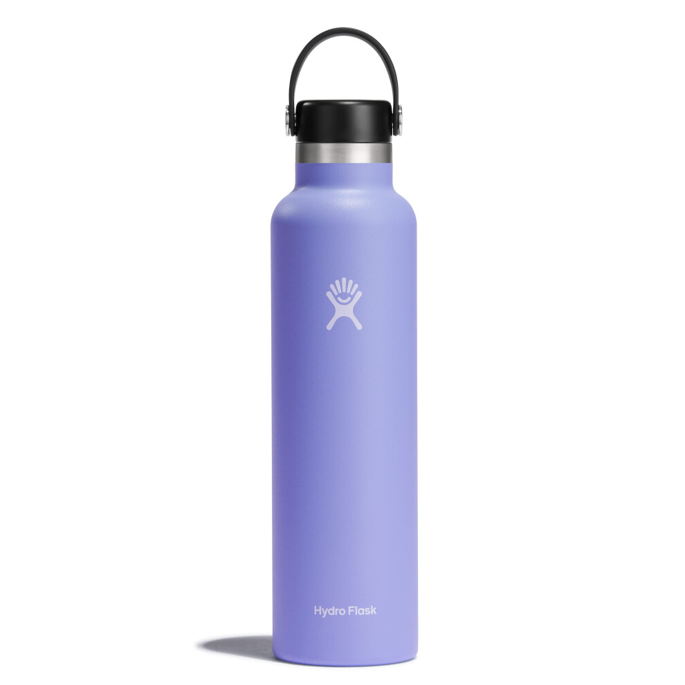 Hydro Flask 24 oz Standard Mouth with Flex cap Stainless Steel Reusable Water Bottle Lupine -AVacuum Insulated, Dishwasher Safe, BPA-Free, Non-Toxic