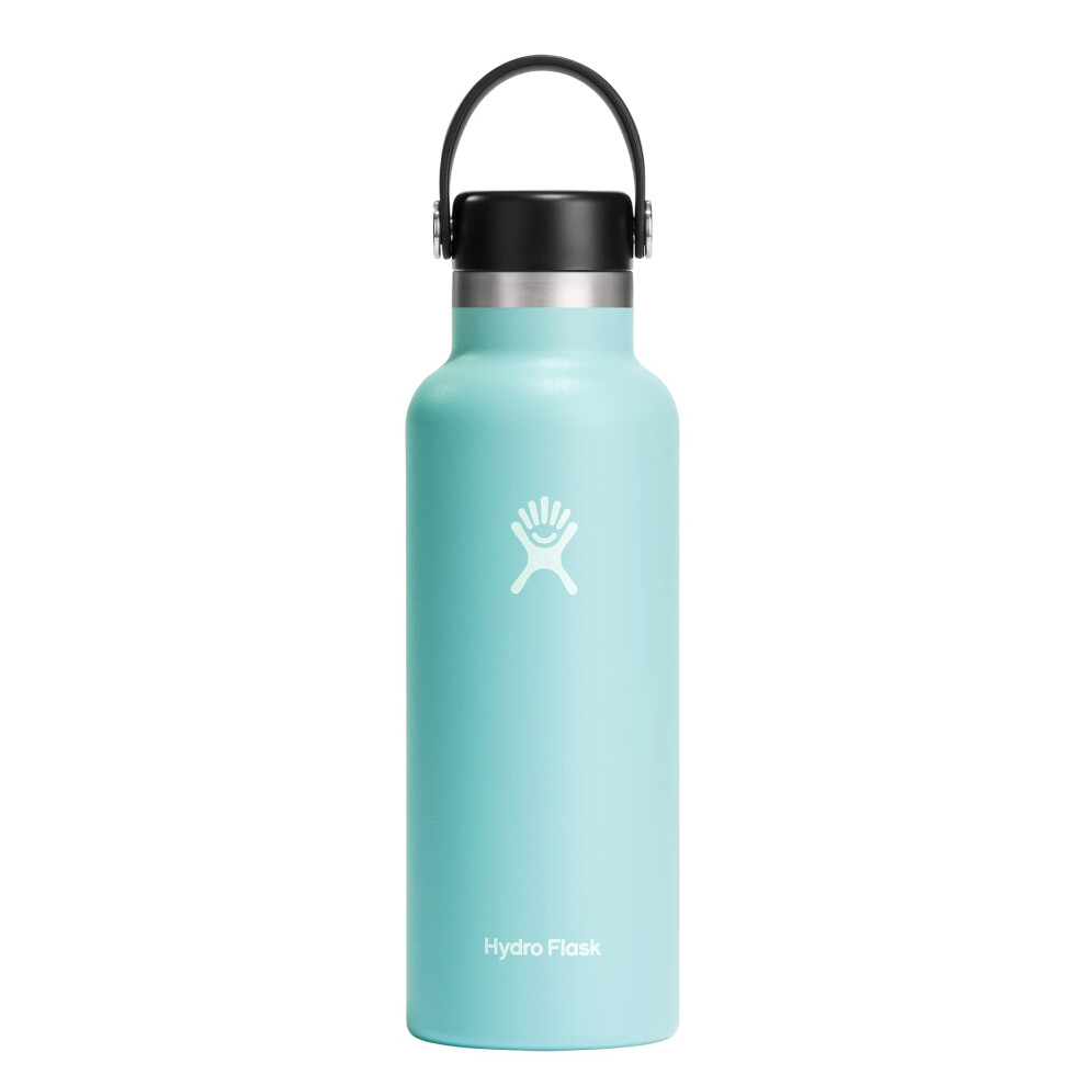 Hydro Flask 18 oz Standard Mouth with Flex cap Stainless Steel Reusable Water Bottle Dew -AVacuum Insulated, Dishwasher Safe, BPA-Free, Non-Toxic