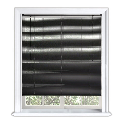 (145 cm Width x 160 cm Drop, Dark Grey) Lister Cartwright 25mm PVC Venetian Roller Blinds Windows Blind Easy Fit Child Safety Included
