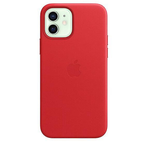 (Red) Leather Phone Case For Iphone 12/12 Pro Leather Case With Magsafe 2