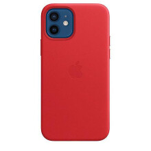 (Red) Leather Phone Case For Iphone 12/12 Pro Leather Case With Magsafe