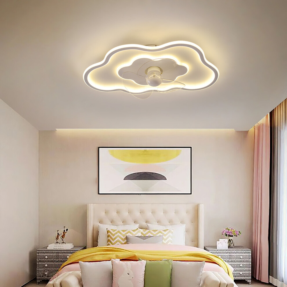 Cloud-Shaped Ceiling Mount LED Fan Light