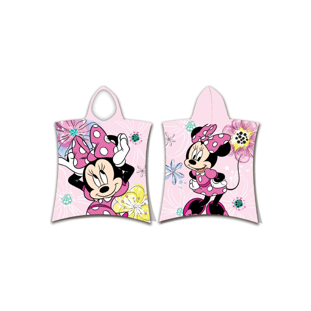 Minnie Mouse Pink Bow Hooded Towel Poncho