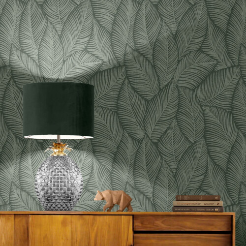 Muriva (Green) Denver Leaf Wallpaper Muriva 2