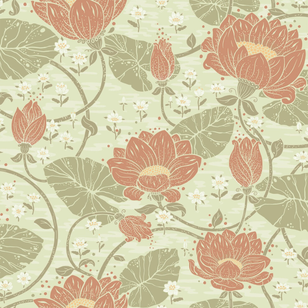 B&Q - Hjarterum Collection Eva Water Lillies Wallpaper Roll - Image 2