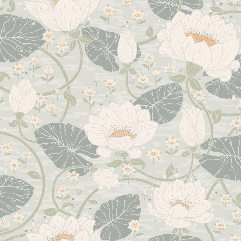 Galerie Hjarterum 83121 Floral Wallpaper - Silver - Image 2