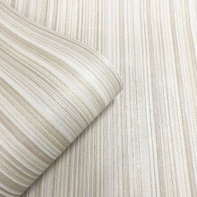 (Natural/Gold) Venezia Stripe Wallpaper Muriva