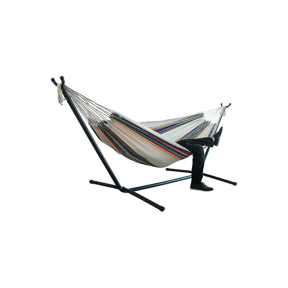 60#two-person Hammock Camping Thicken Swinging Chair Outdoor Hanging Bed Canvas Rocking Chair Not With Hammock Stand 200*150cm
