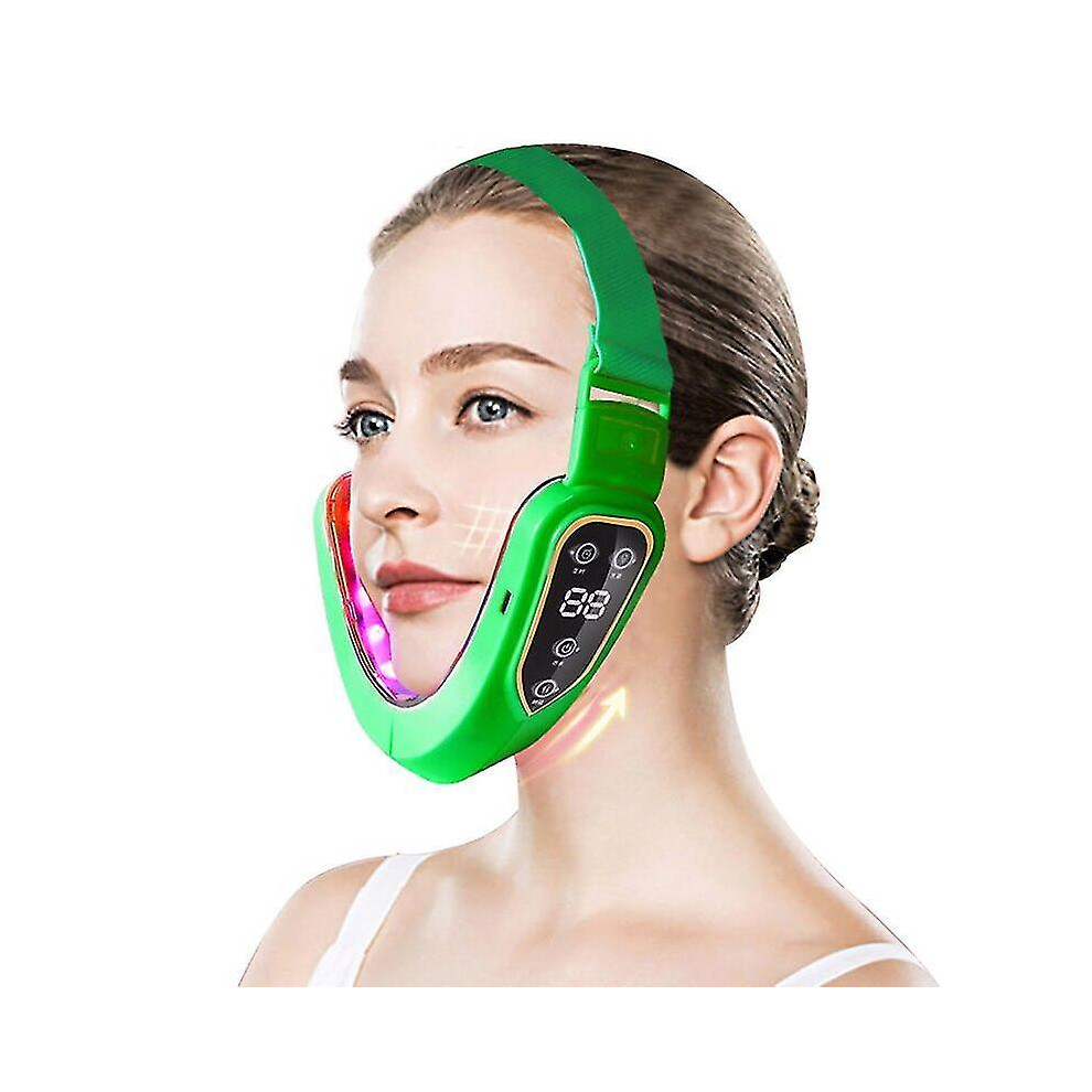 New EMS Facial Massager V-Line Up Lift Belt Lifting Machine LED Photon Therapy Vibration Massage Dou
