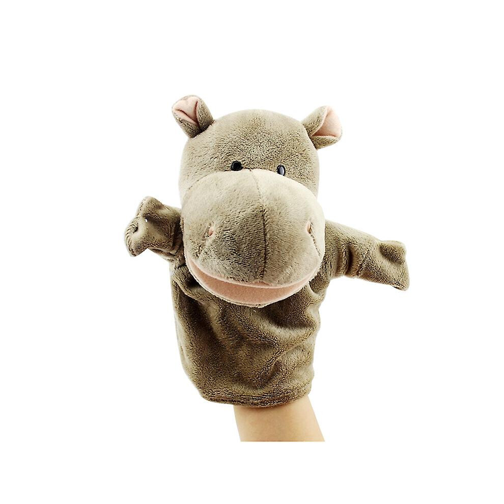 Hippo Plush Toys Animals Hand Finger Story Puppet Kawaii Dolls Educational Baby Toys Gift