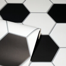 Football Mono Black White Boys Bedroom Man Cave Nursery Childrens Wallpaper [FULL ROLL - Football Print 909201]