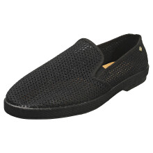 (43) Rivieras Herren - Classic Filet Espadrillenschuhe in Schwarz
