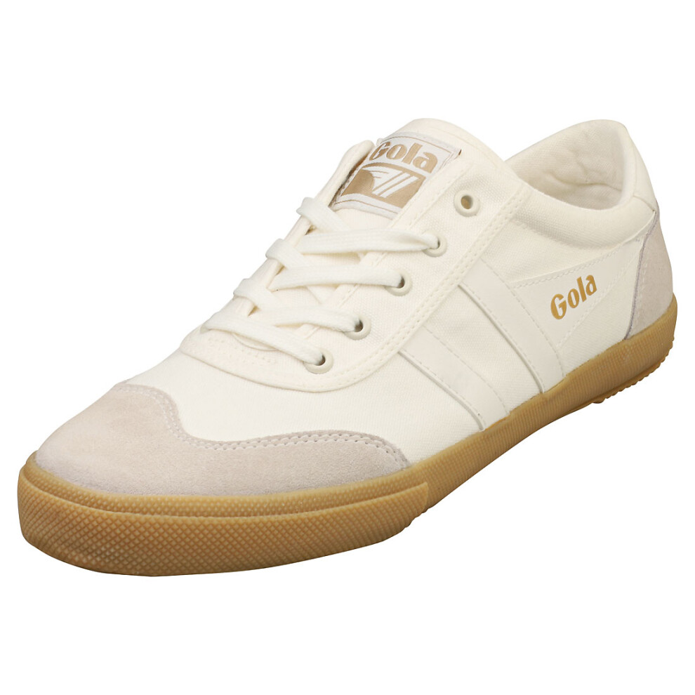 (9) Gola Badminton Mens Casual Trainers in Off White