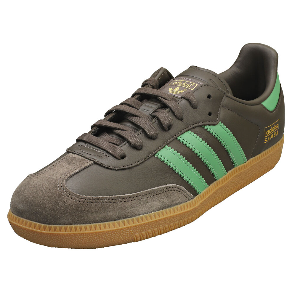 Adidas Men's Samba OG Trainers  - Shadow Olive / Preloved Green - Size: 8