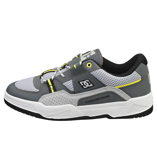 (8) DC Shoes Construct Mens Skate Trainers in Grey Yellow 2
