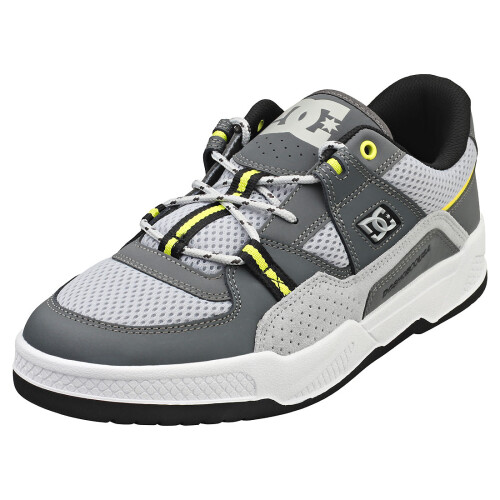 (11) DC Shoes Construct Mens Skate Trainers in Grey Yellow