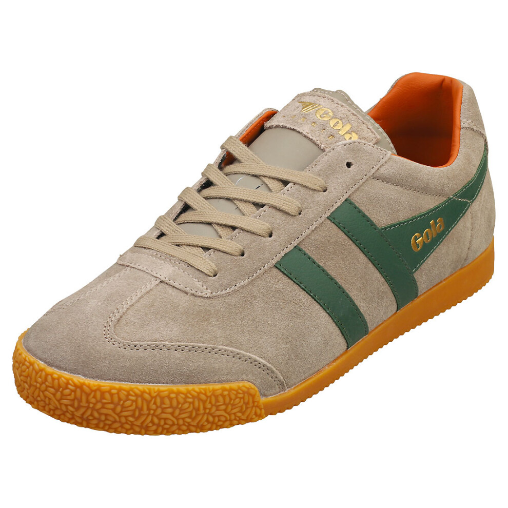 (9) Gola Harrier Mens Classic Trainers in Rhino Green