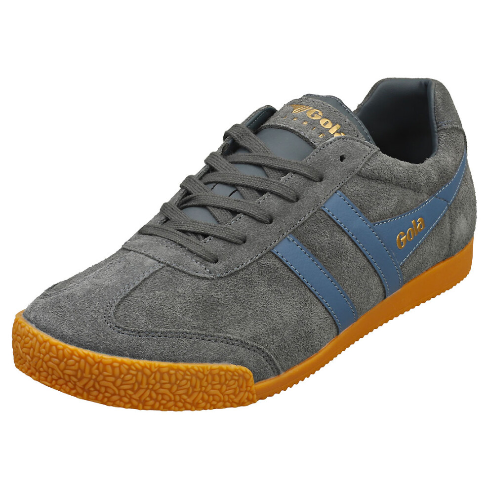 (7) Gola Harrier Mens Classic Trainers in Storm Moonlight