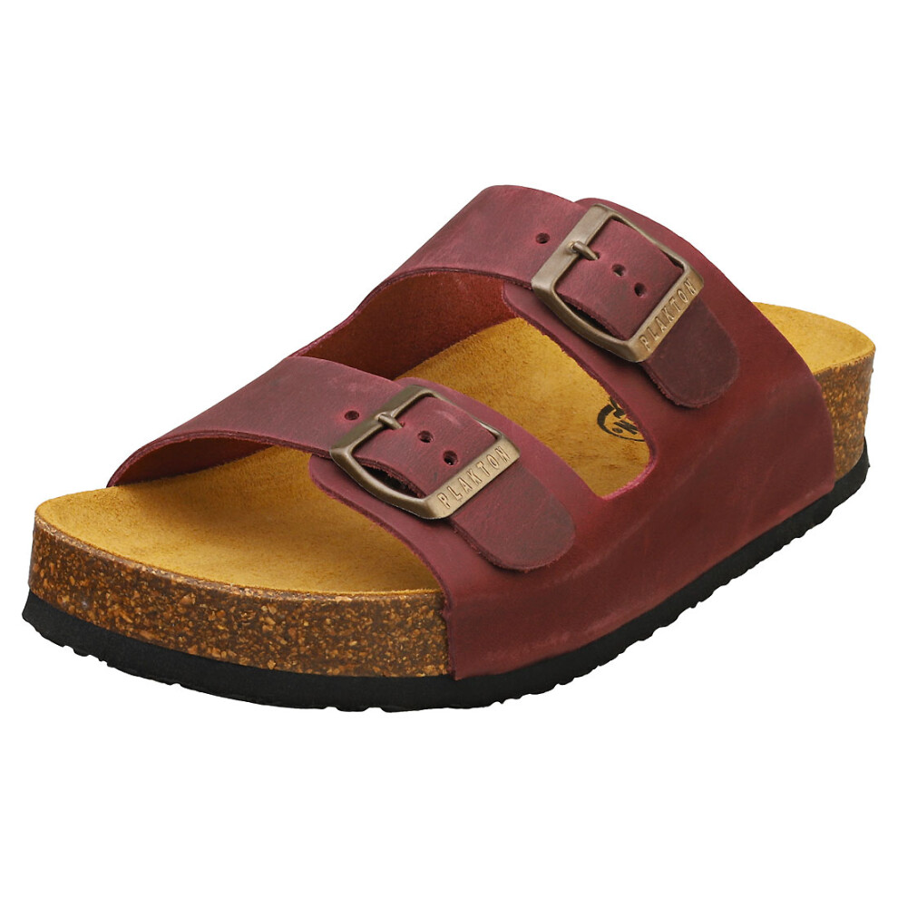 (7.5) Plakton Malaga Mid Womens Walking Sandals in Burgundy