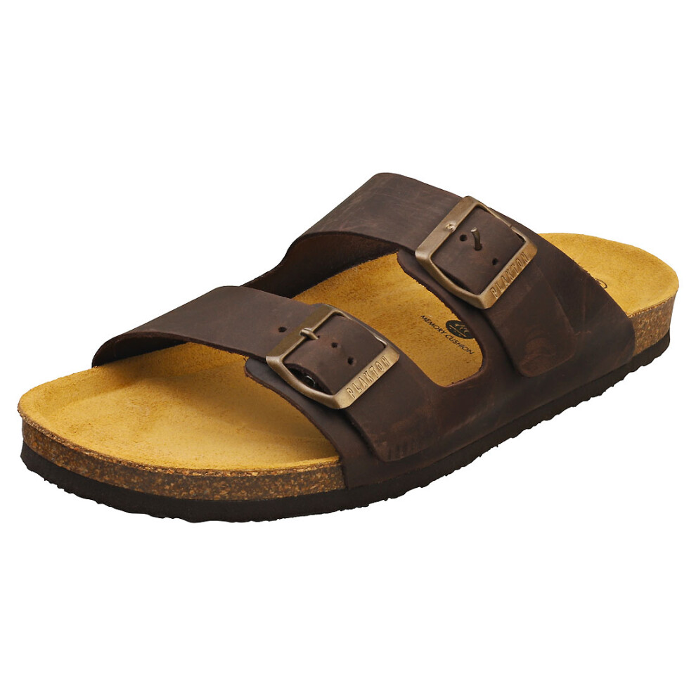 (9.5) Plakton Seth Malaga Mens Walking Sandals In Brown