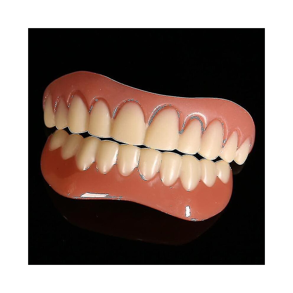 (set up and down) Denture Silicone Upper And Lower Veneers Perfect Laugh Veneers Denture Paste Denture Braces Comfortable Teeth Orthodontics