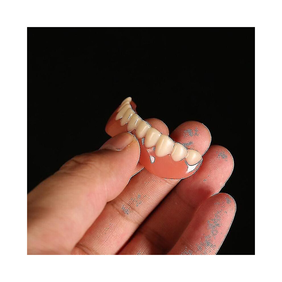 (Opp lower teeth) Denture Silicone Upper And Lower Veneers Perfect Laugh Veneers Denture Paste Denture Braces Comfortable Teeth Orthodontics