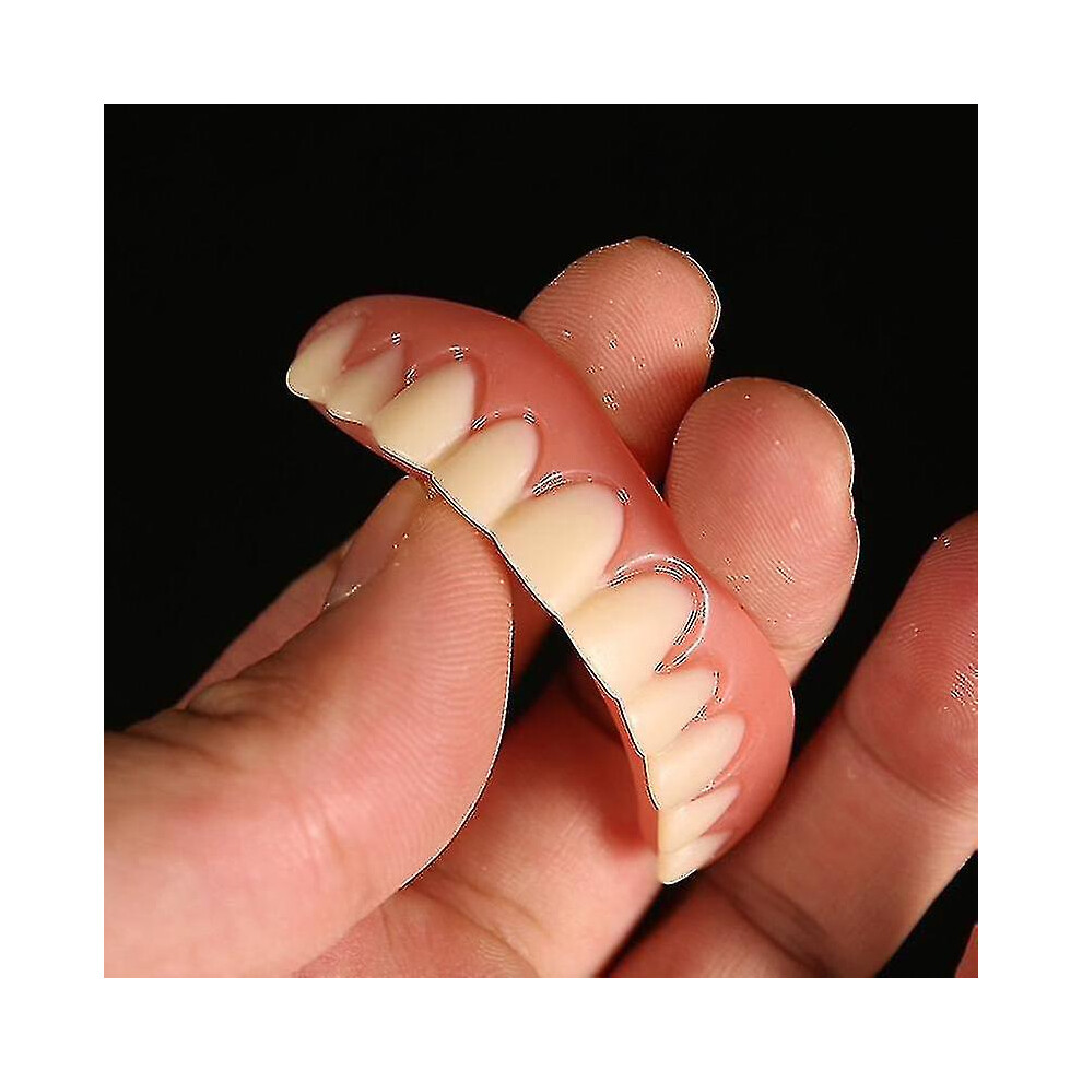 (Opp upper teeth) Denture Silicone Upper And Lower Veneers Perfect Laugh Veneers Denture Paste Denture Braces Comfortable Teeth Orthodontics